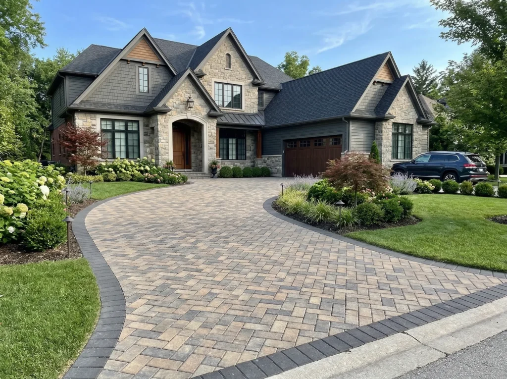 A professional hardscaping in Bradley Beach NJ featuring a permeable interlocking paver patio with an open graded stone base for 2026 standard coastal drainage and salt air corrosion resistance